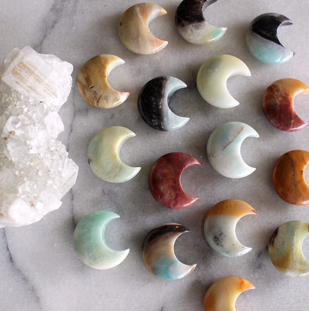Amazonite Crystal Moon