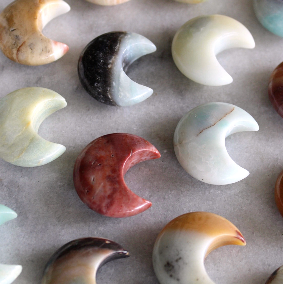 Amazonite Crystal Moon