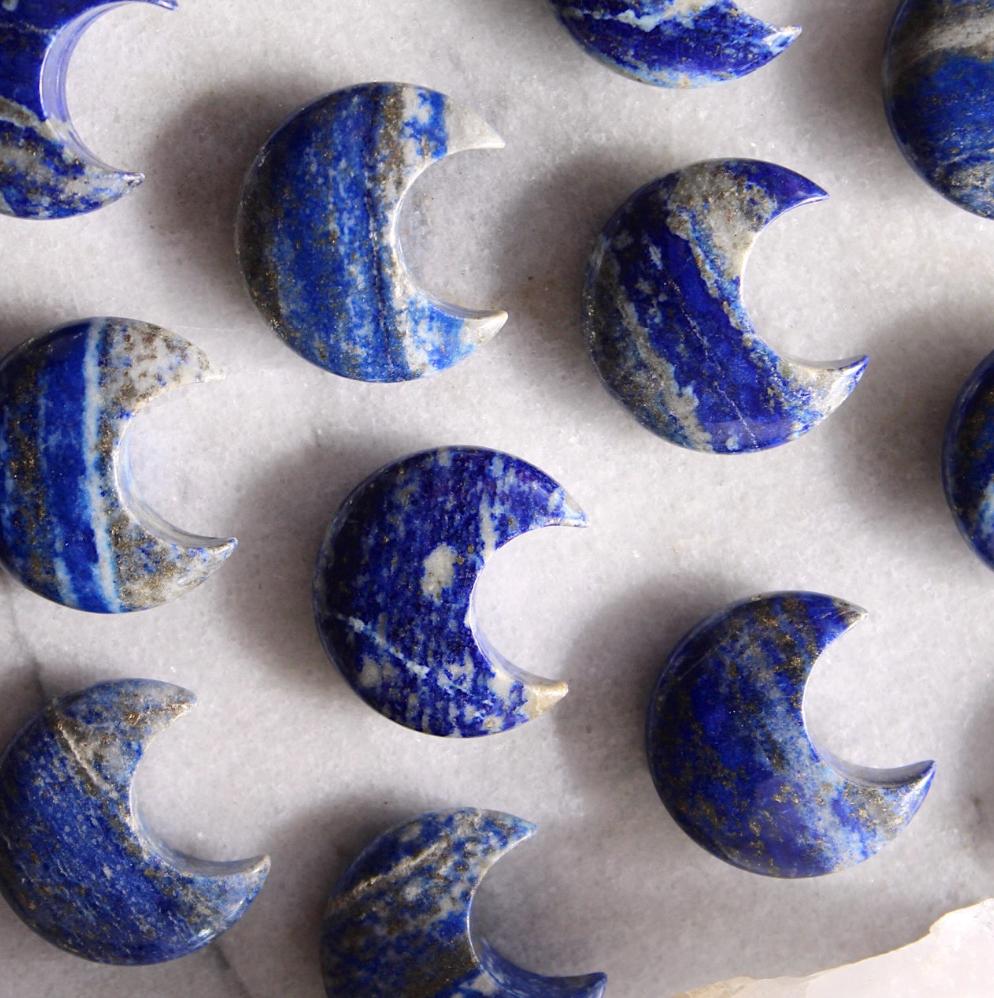 Lapis Lazuli Crystal Moon