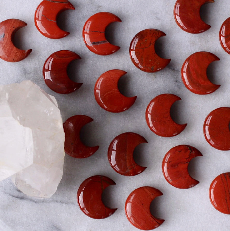 Red Jasper Crystal Moon