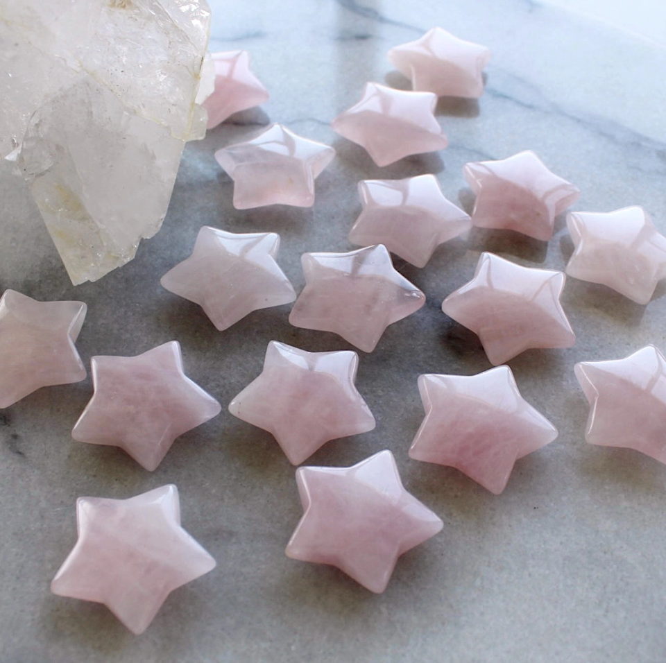 Rose Quartz Crystal Star