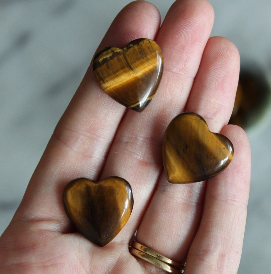 Tiger's Eye Crystal Heart
