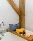 Small Grid-Stitch Toiletry Bag