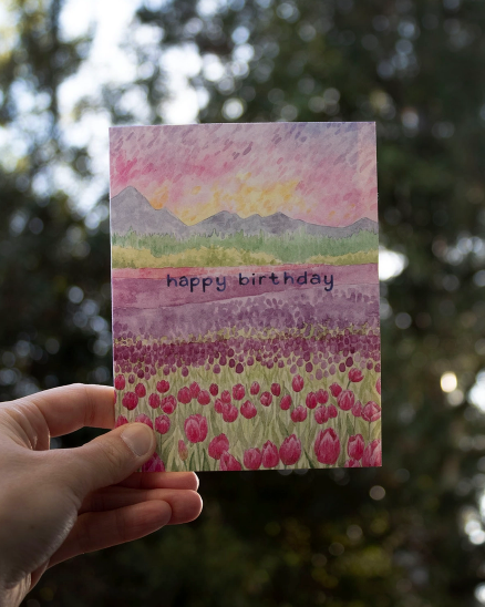 Tulips Birthday Greeting Card