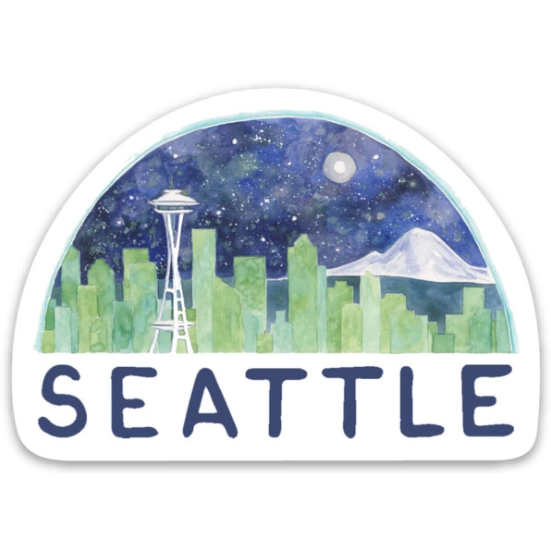 Seattle Skyline Sticker