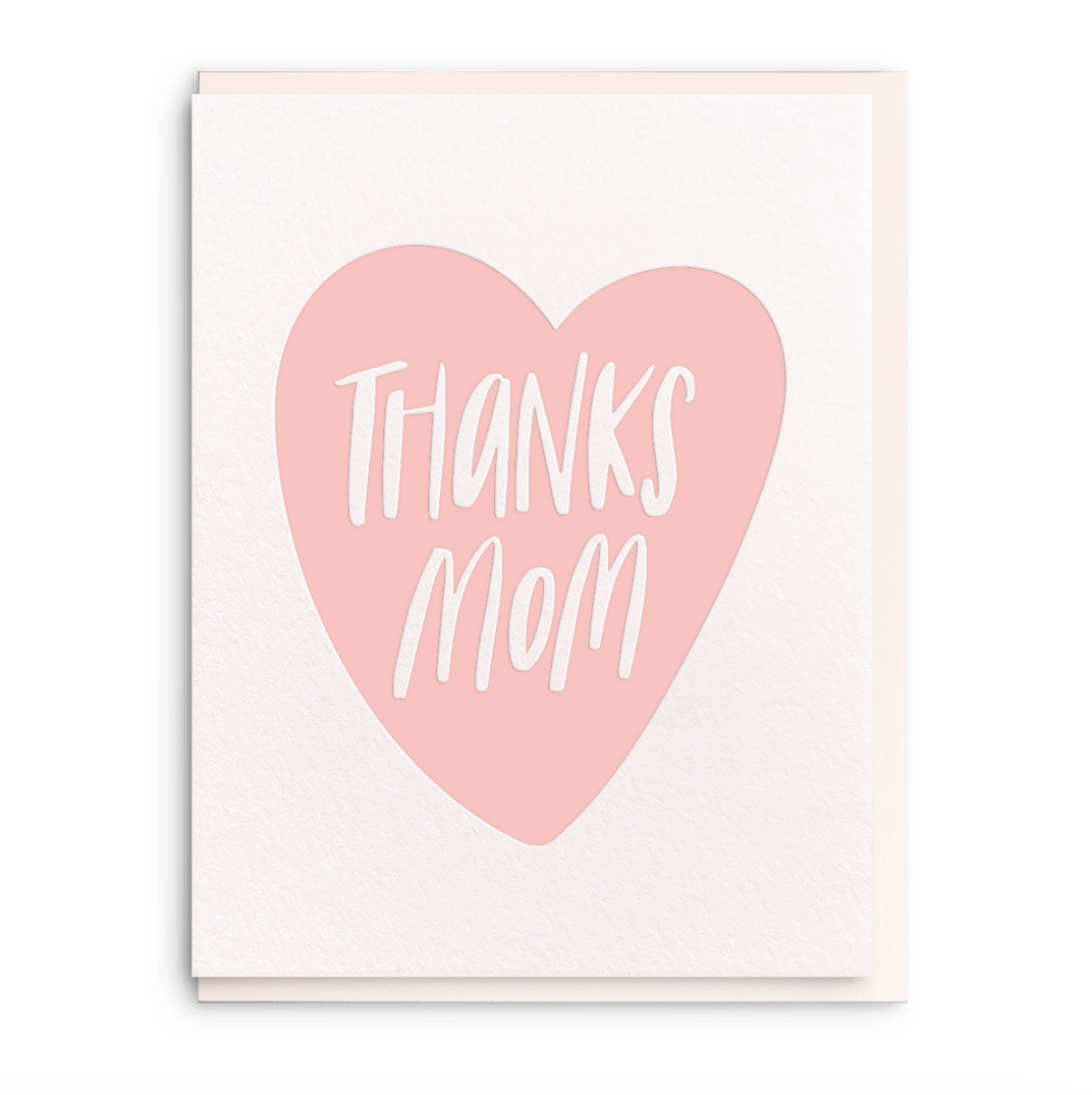 Thanks Mom Heart Greeting Card