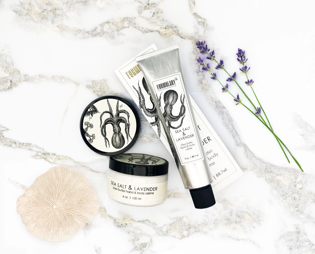 Sea Salt & Lavender  Hand & Body Cream Tube