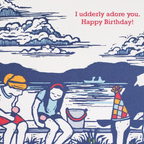 I Udderly Adore You Birthday Cow Greeting Card