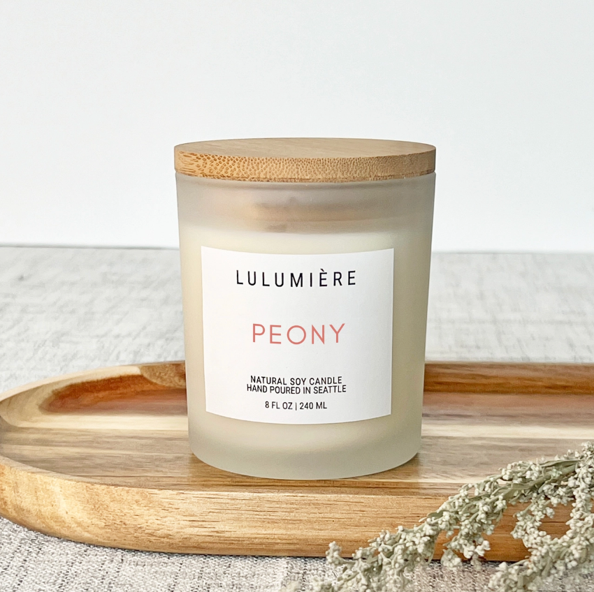 Peony Signature Glass Candle