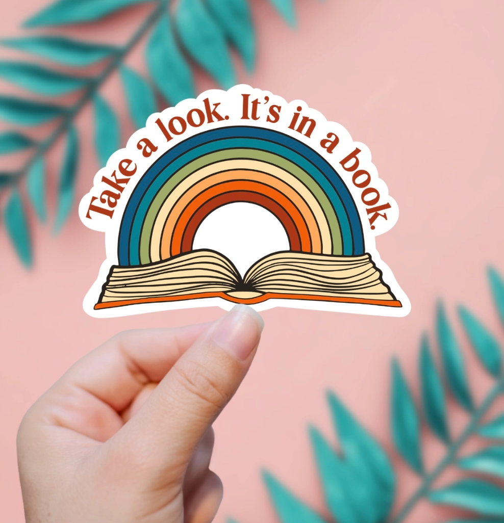 Take a Look, It's in a Book Sticker