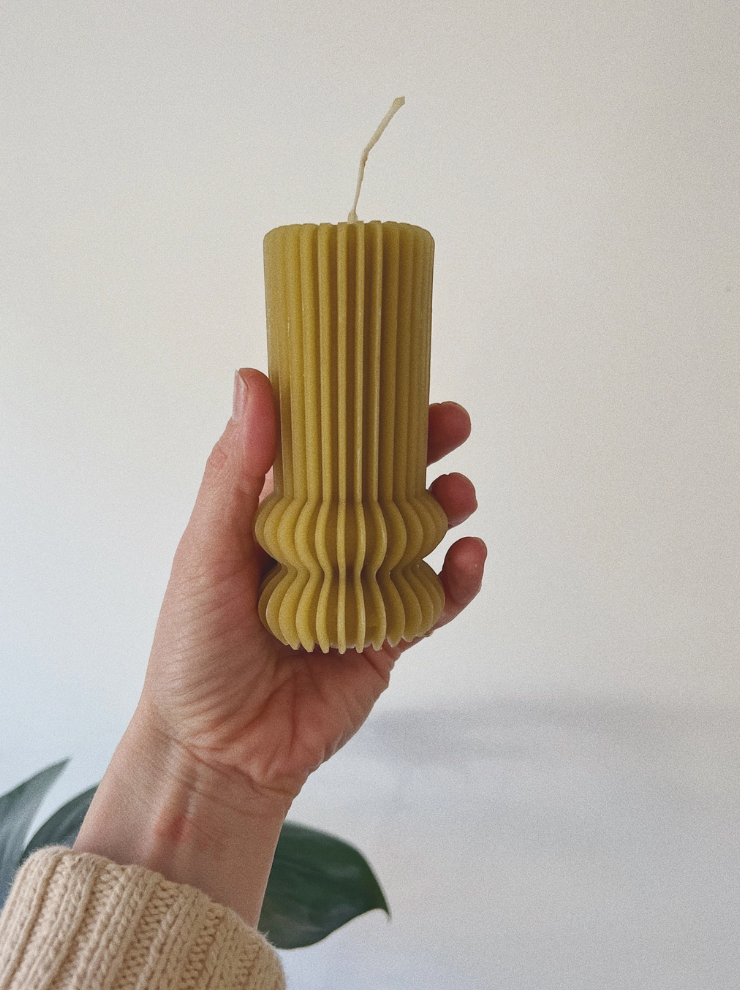 Fluted Pillar Candles, Tall