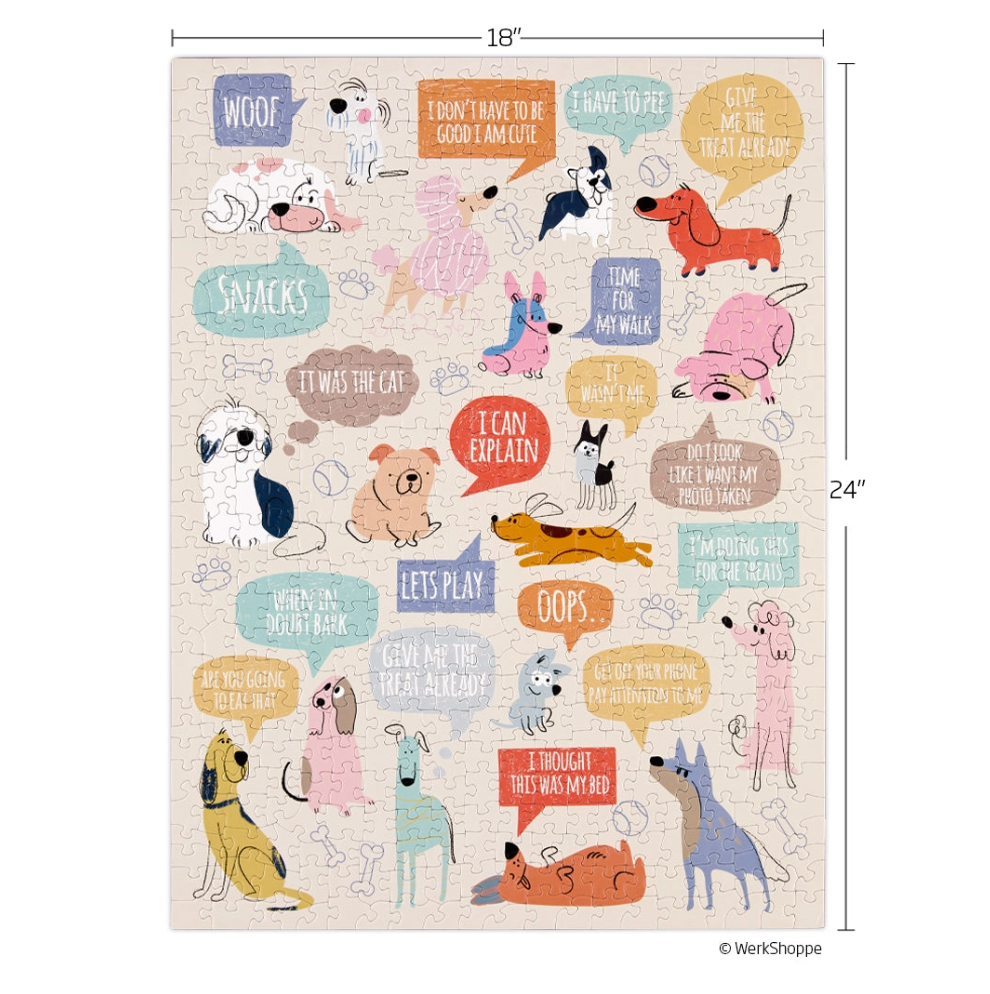 If Dogs Could Talk 500 Piece Puzzle
