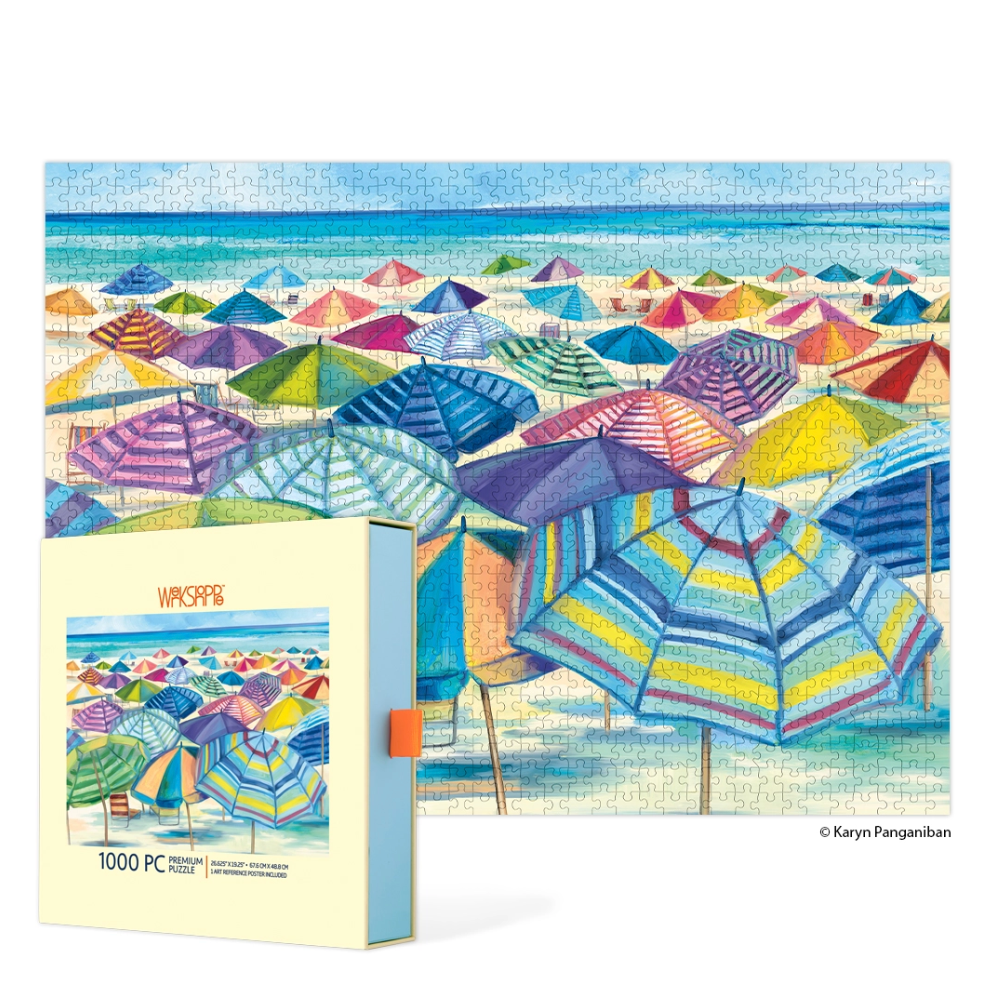 Umbrella Beach 1000 Piece Jigsaw Puzzle