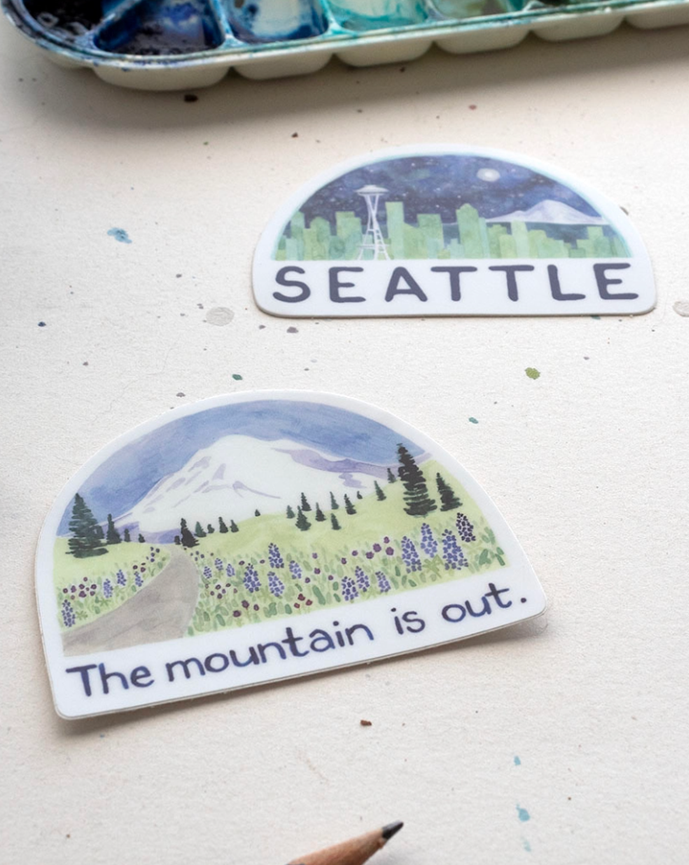 Mountain Is Out Sticker