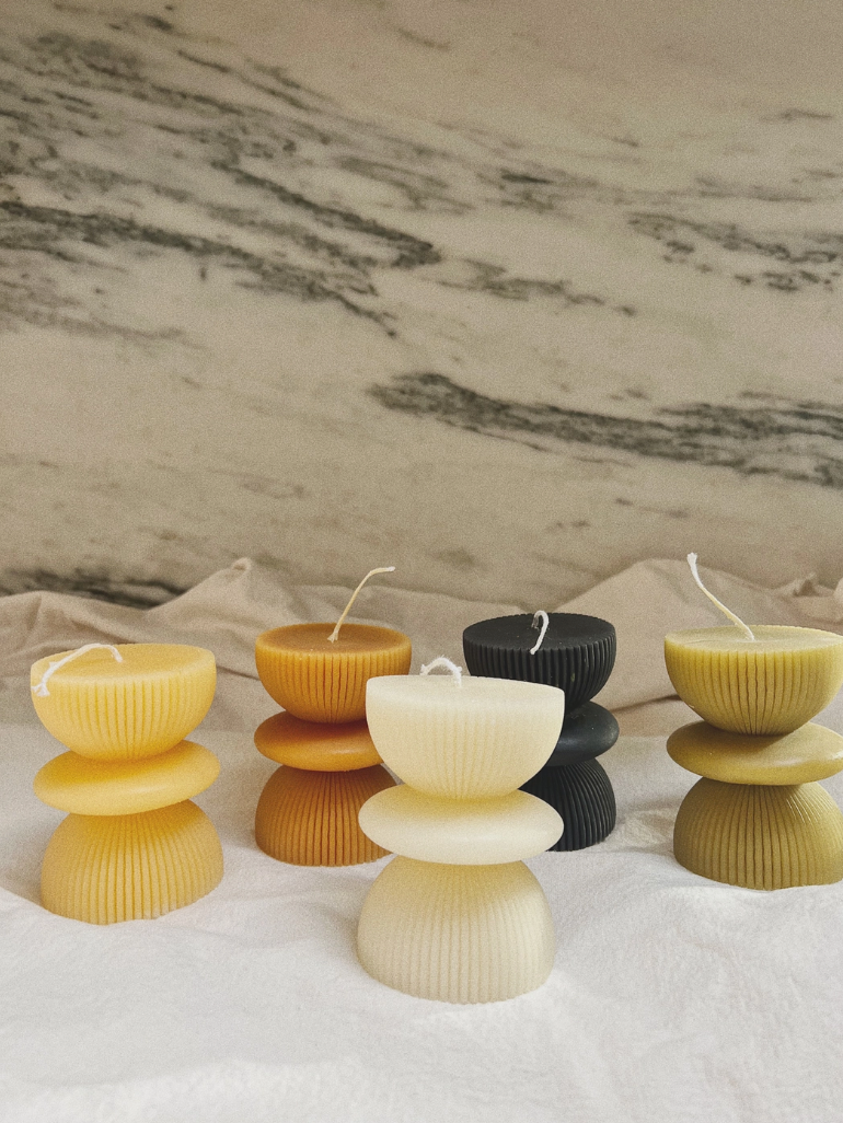 Fluted Pillar Candle, No. 1