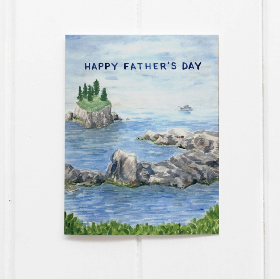 Happy Fathers Day Fishing Greeting Card
