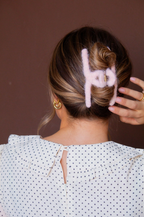 Bubblegum Pink Knit Claw Clip
