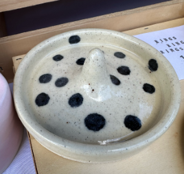 Black & White Dotted Ring Tower Dish