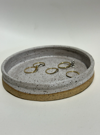 White Speckle Catch-all Dish