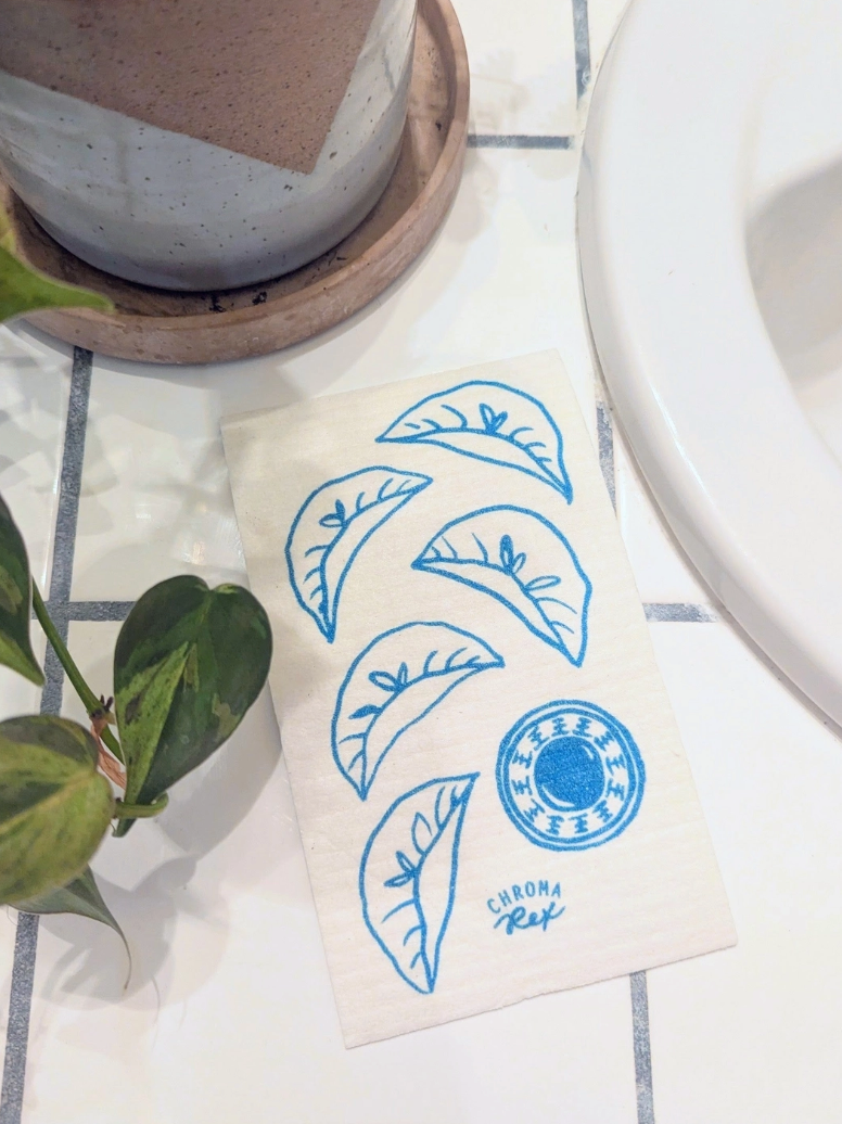 "Dumplings" Sponge Cloths Set of 3