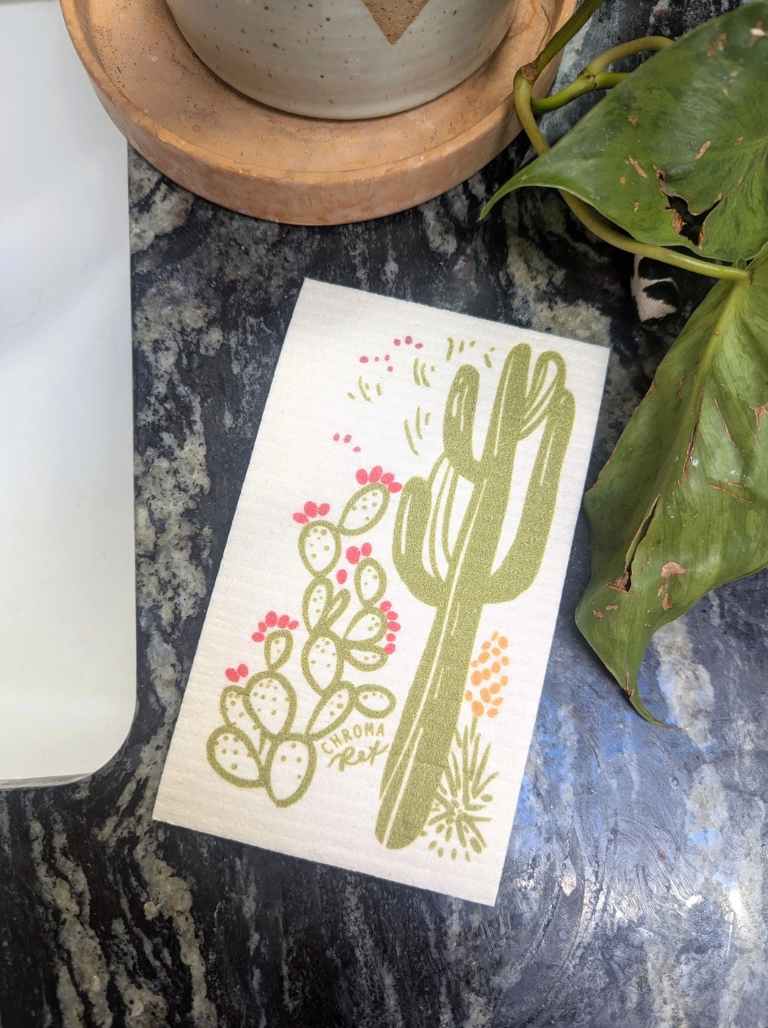 "Cacti" Sponge Cloths Set of 3