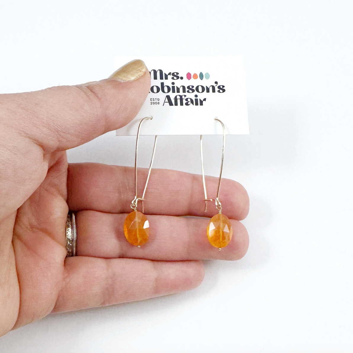 Carnelian Kidney Earrings