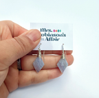Blue Lace Agate Simple Earrings