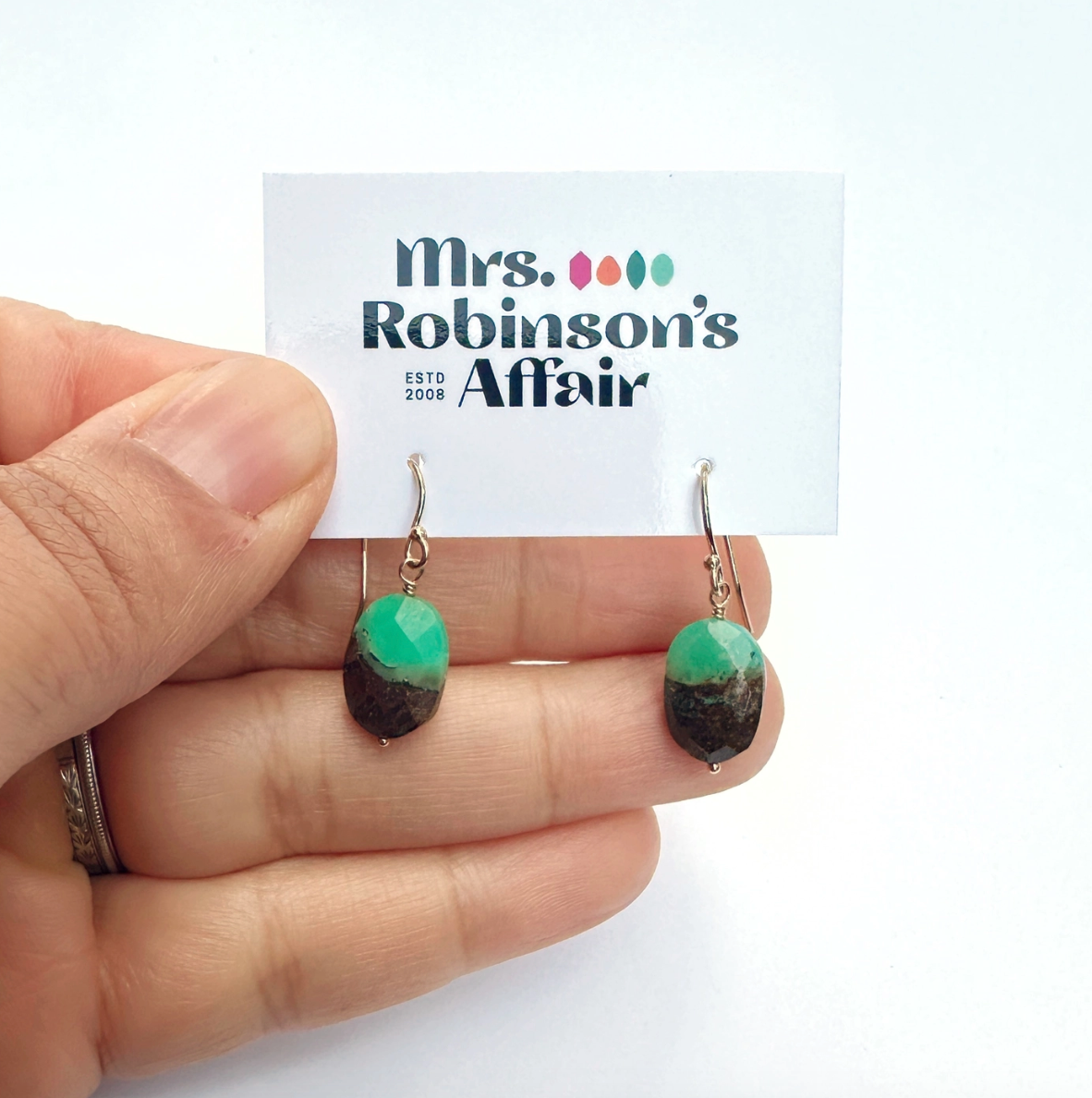 Chrysoprase Simple Earrings