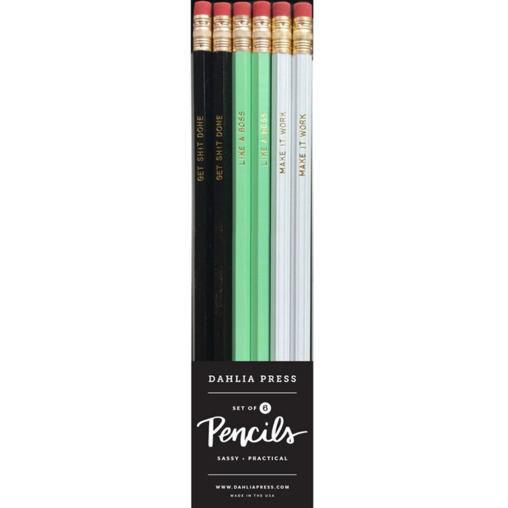 Work Pencils, Set of 6