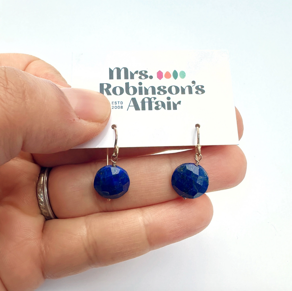 Lapis Luzuli Simple Earrings