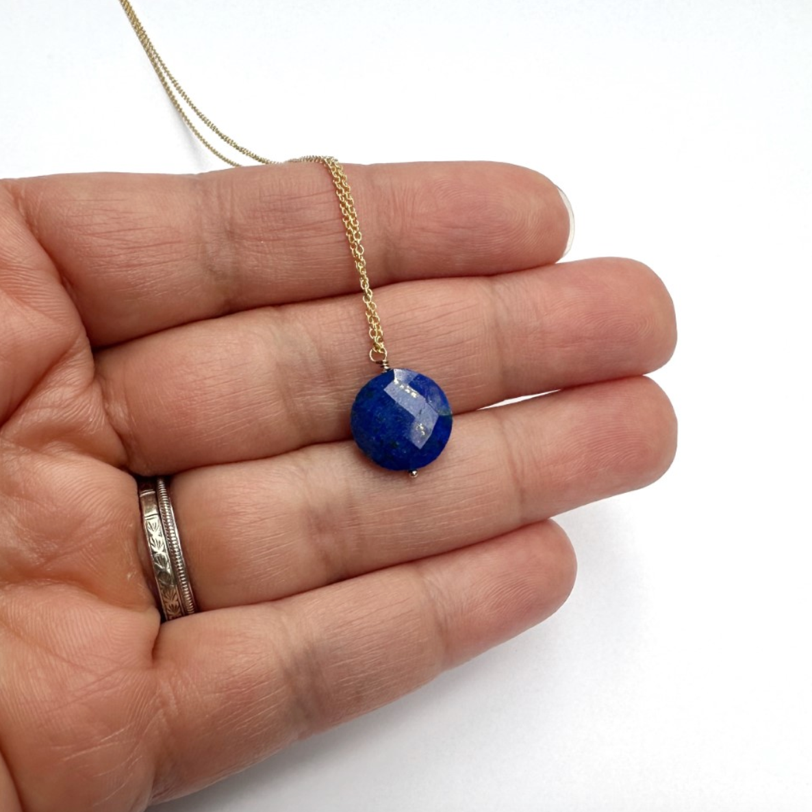 Blue Lapis Lazuli Simple Necklace