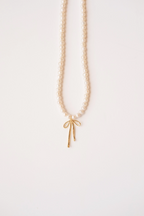 Bow Pearl Necklace