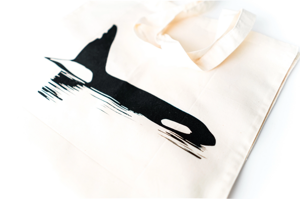Chainsaw the Orca Printed Cotton Tote Bag