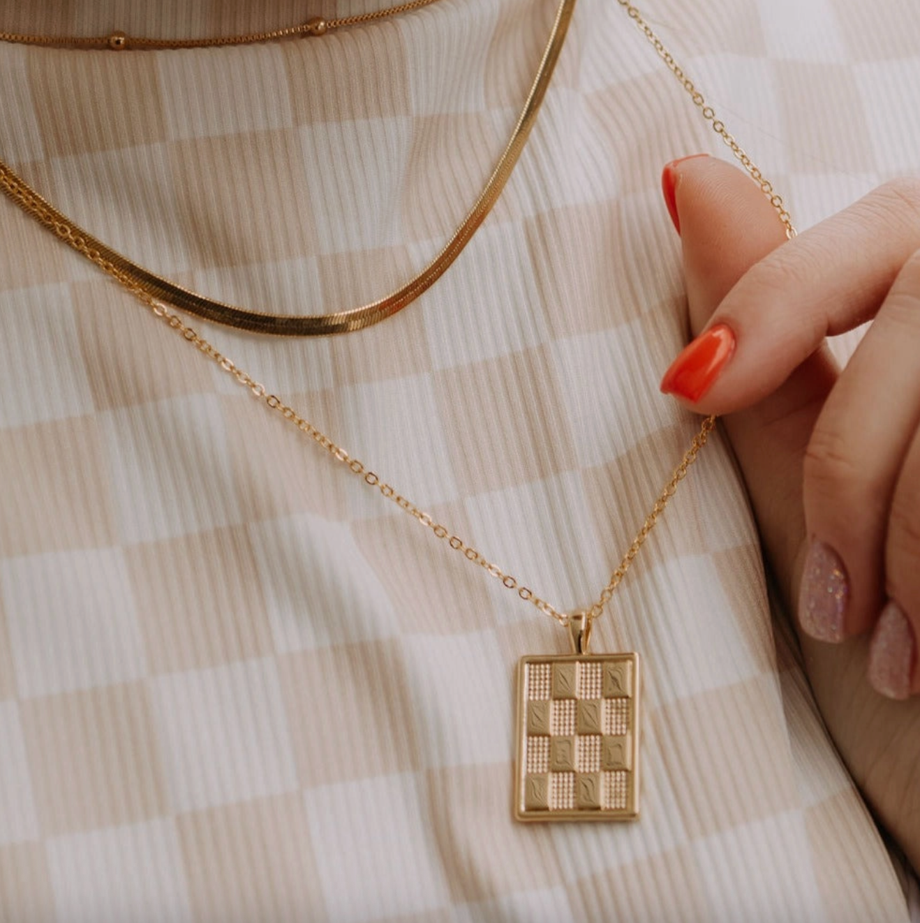 Checkered Necklace