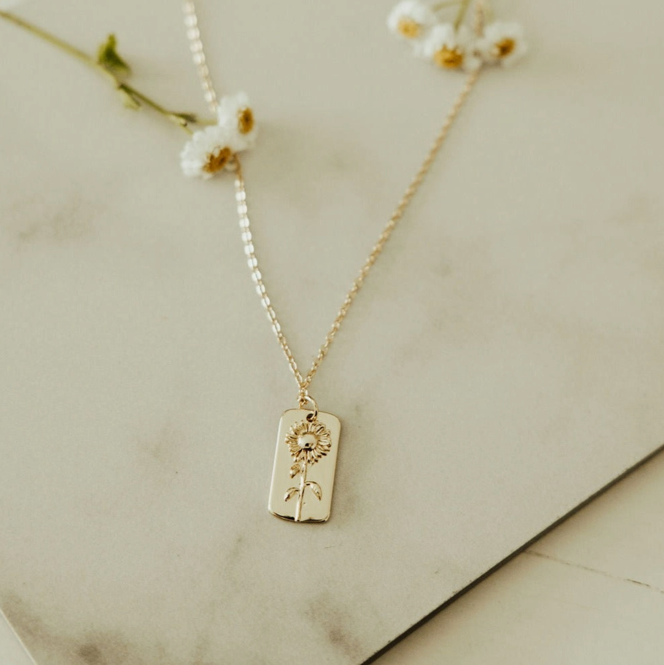 Sunflower Pendant Necklace