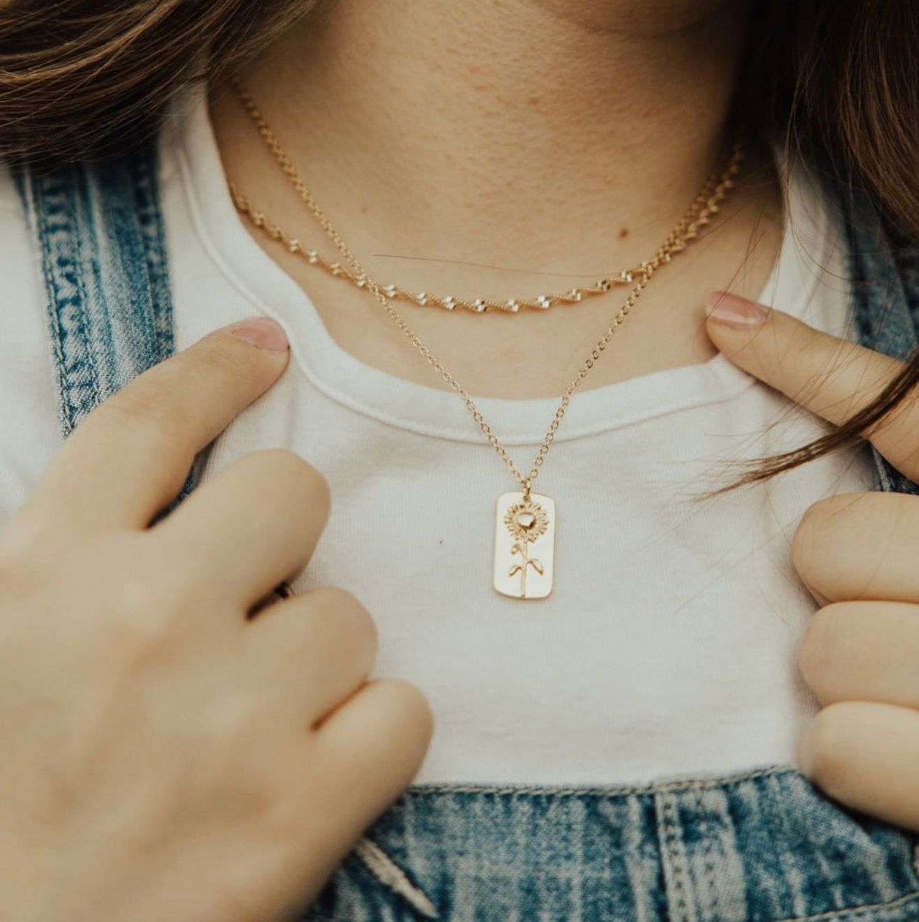 Sunflower Pendant Necklace