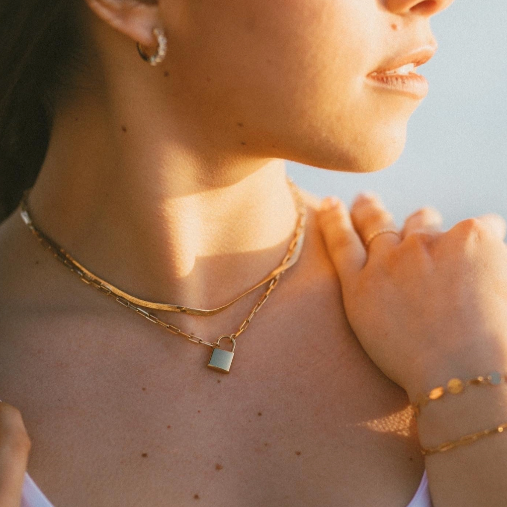 Newport Lock Pendant Necklace