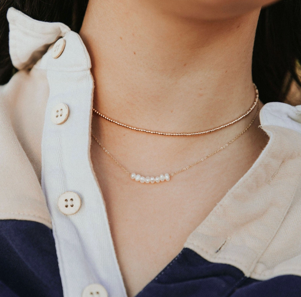 Staci Gold Filled Beaded Necklace