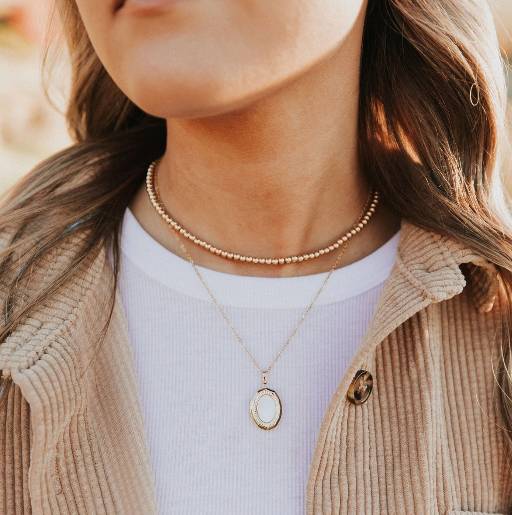 Staci Gold Filled Beaded Necklace