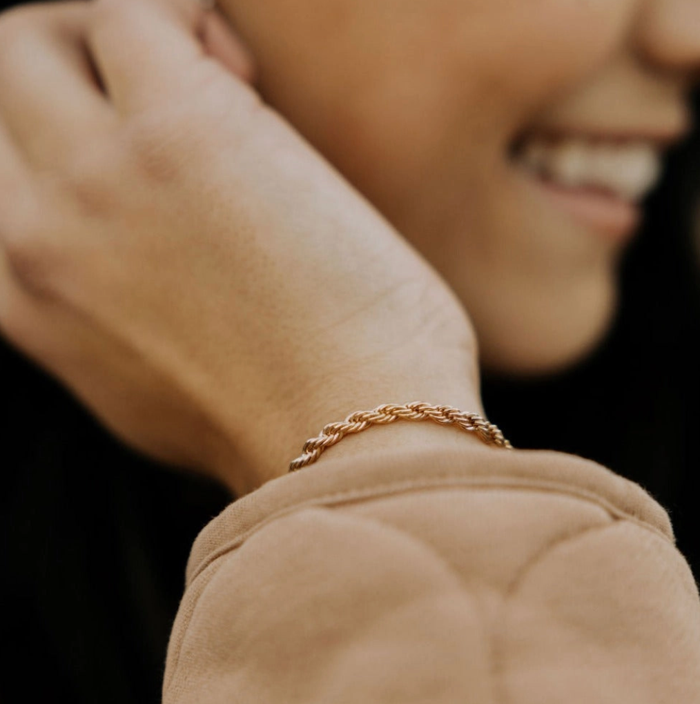 Naomi Gold Filled Rope Bracelet