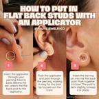 Diamond Flat Back Studs