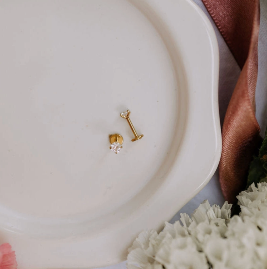 Diamond Flat Back Studs