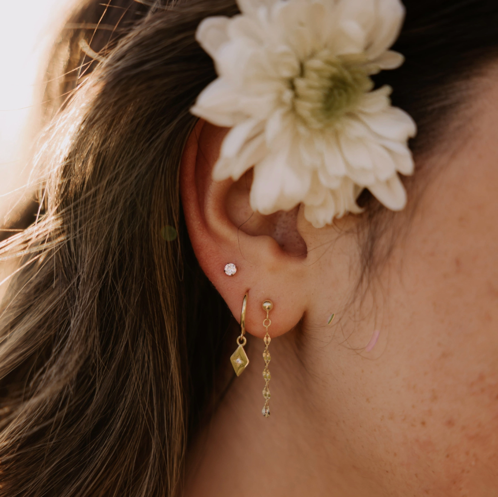 Diamond Flat Back Studs