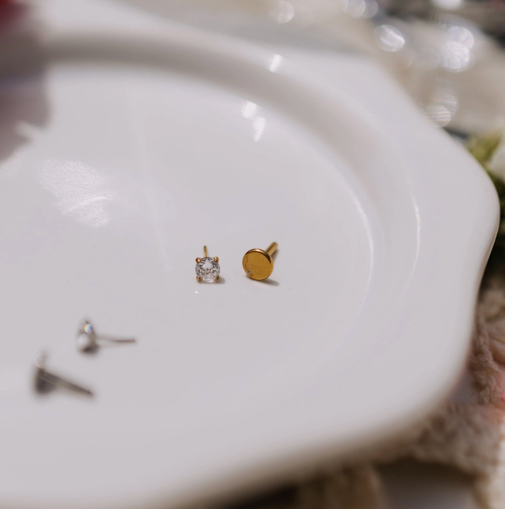 Diamond Flat Back Studs