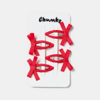 Bow Snap Clips in Cherry