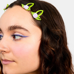 Rosette Snap Clips in Lilac