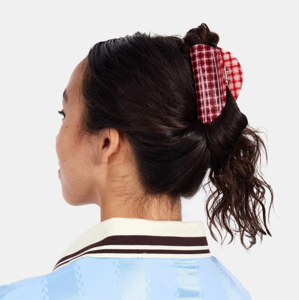 Suki Claw in Red Plaid