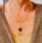 Hand Stamped Wish Coin Necklace