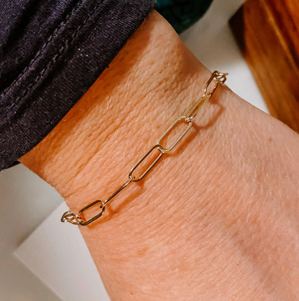 Paperclip Chain Link Bracelet