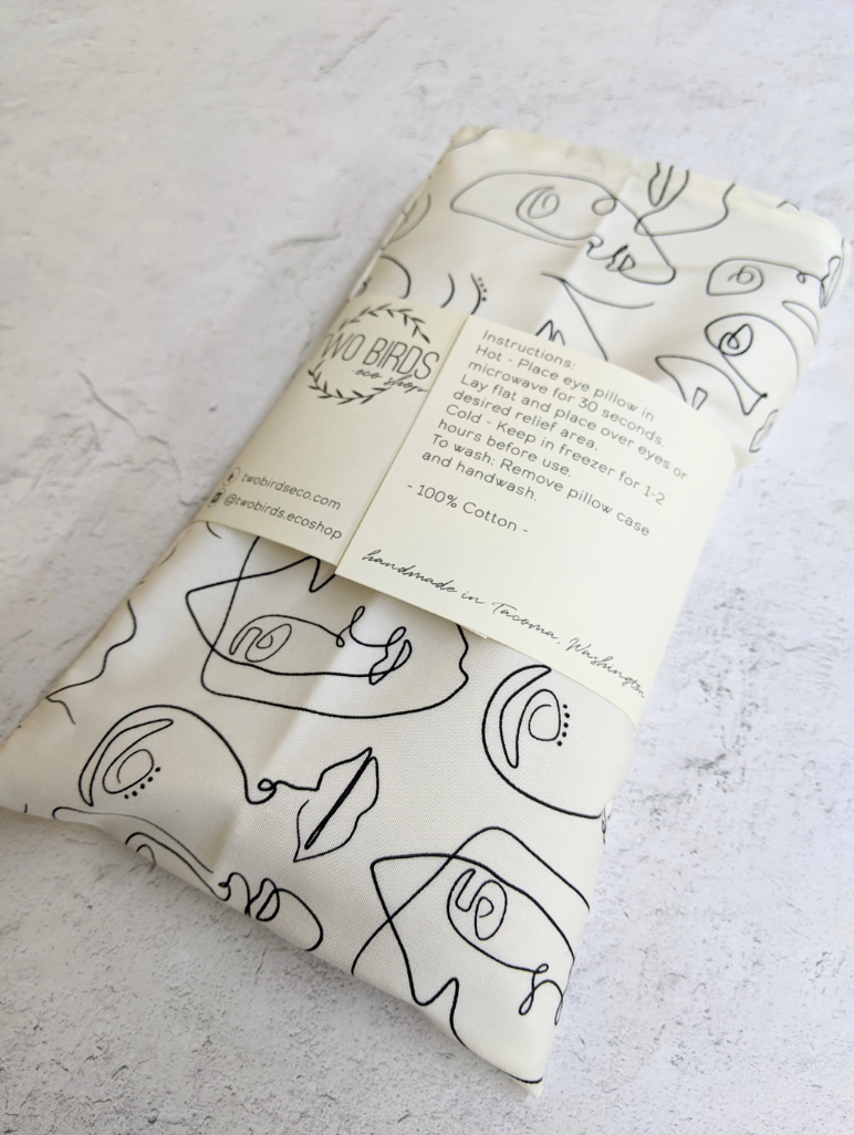 Weighted Aromatherapy Eye Pillow, Picasso Faces